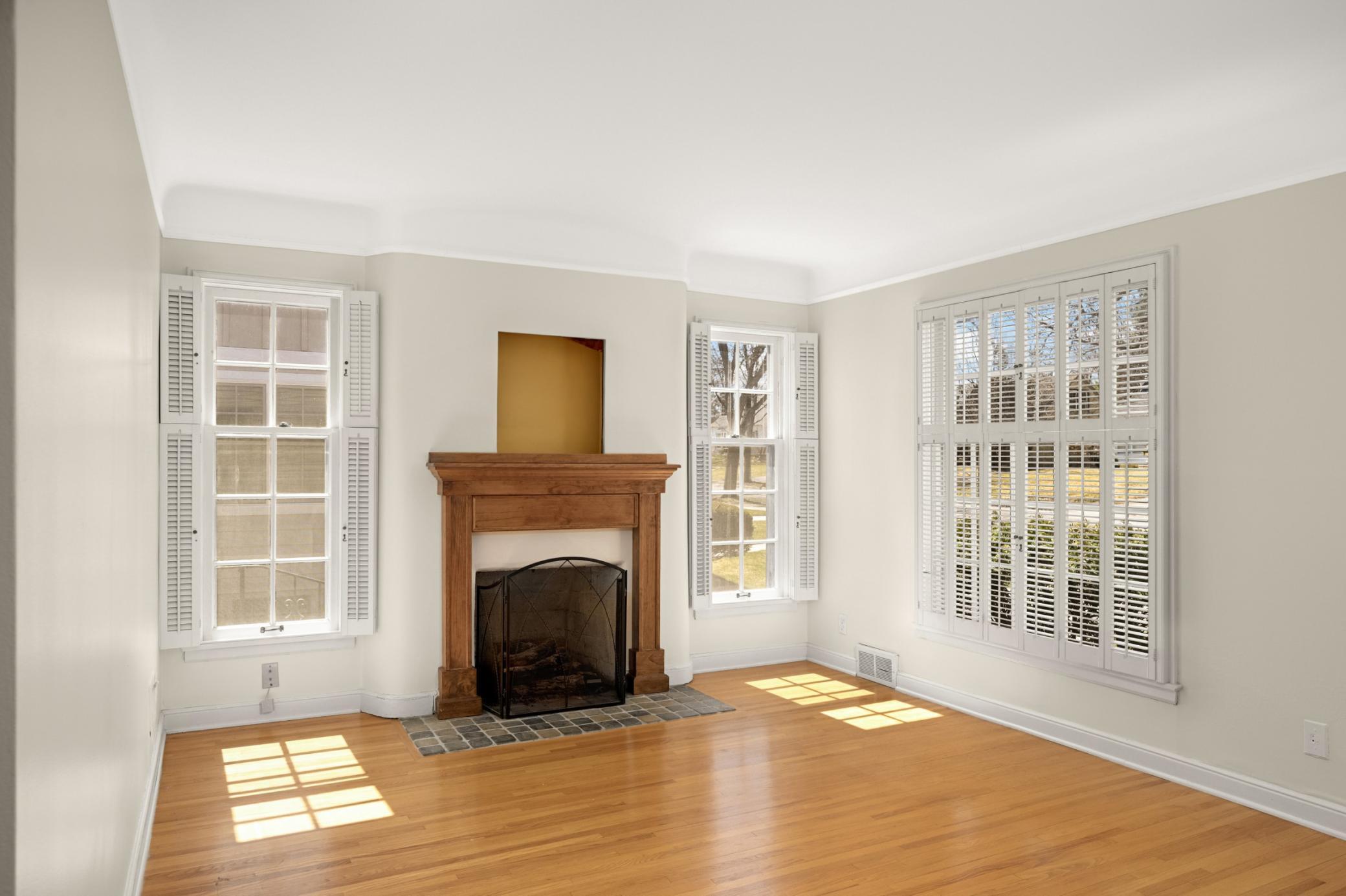 Living room with deep windows filled with natural light