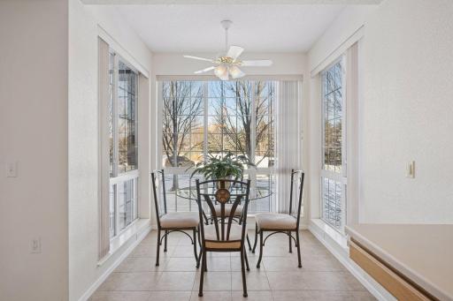Great location and pretty surroundings to watch the comings and goings.