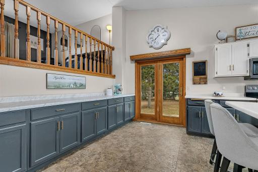 Added cabinetry for extra counter and storage space!