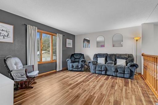 Large living room with views to the back yard!