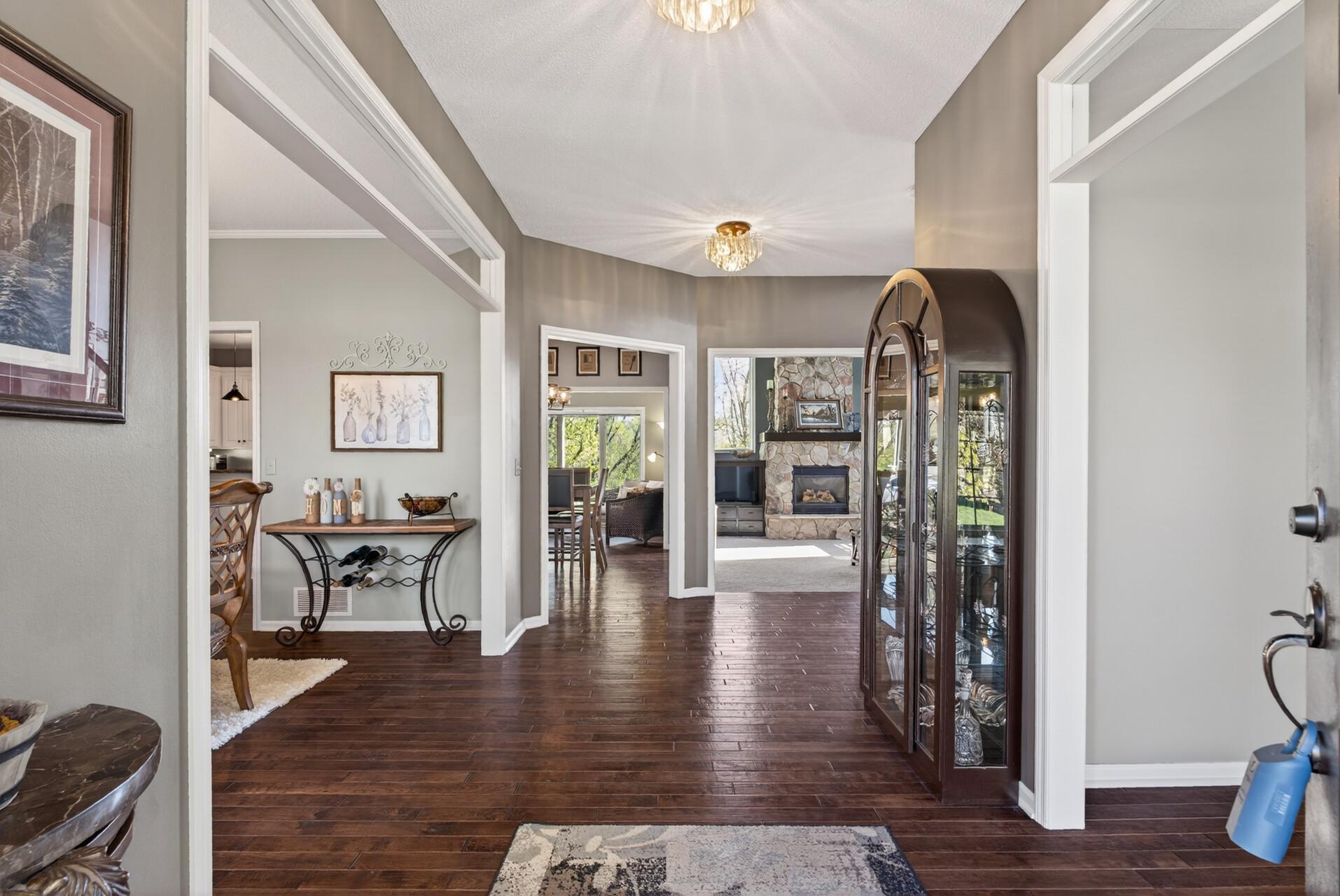 Main floor remodel with wood flooring, trim, paint, kitchen, etc.