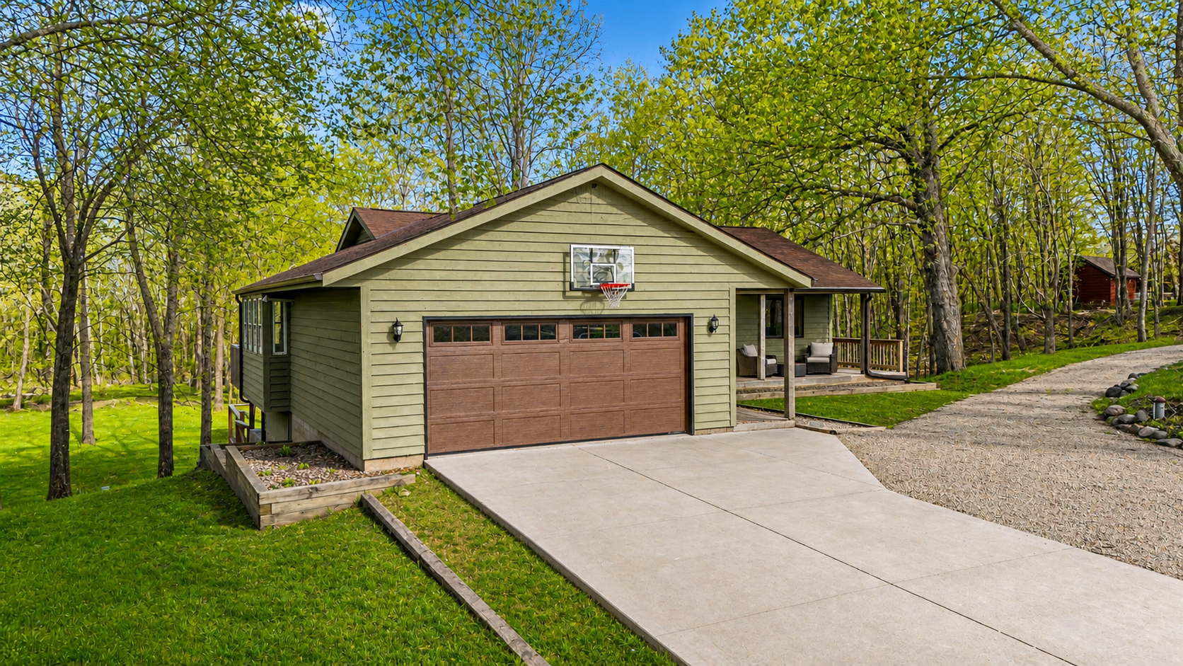 Concrete driveway