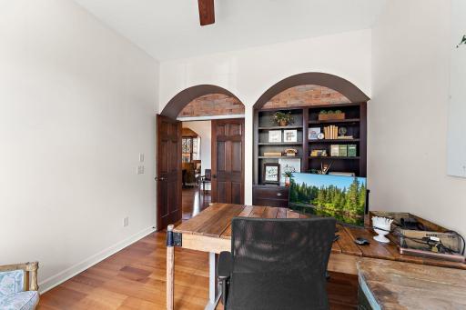 This built-in could easily be converted back into a closet.