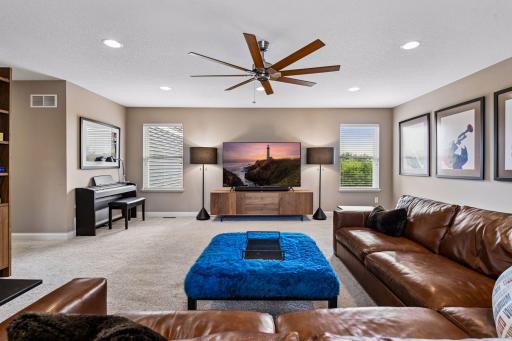 Upper level bonus room with ample natural light