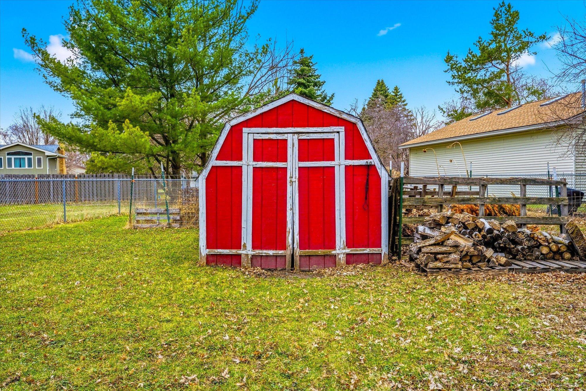 Backyard storage shed