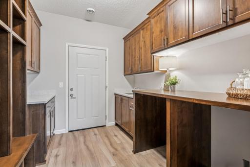 Awesome laundry can be configured to your taste. Cabinets are custom and any color