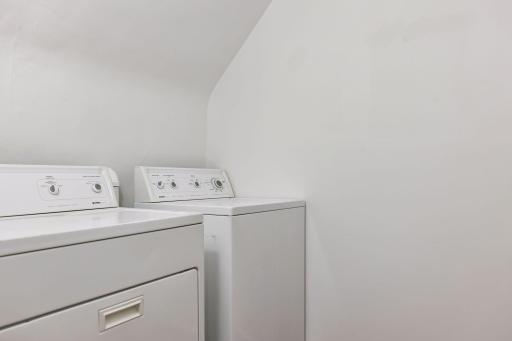 Multiple laundry options with setups on the third floor and lower level, plus space to add an additional washer and dryer on the second floor.