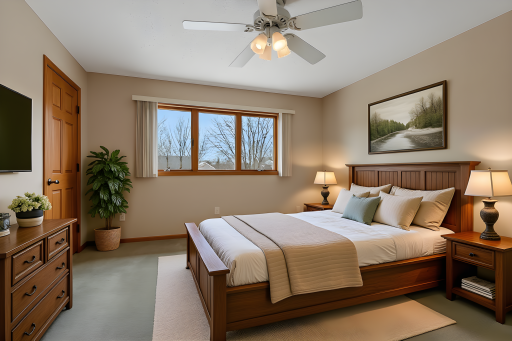 Bedroom 3 of 3 on Upper Level - Virtually Staged