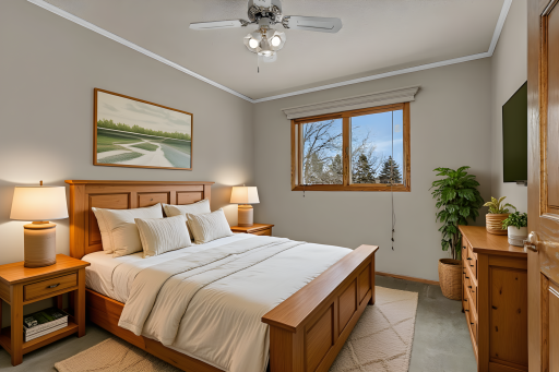 Bedroom 2 of 3 on Upper Level - Virtually Staged