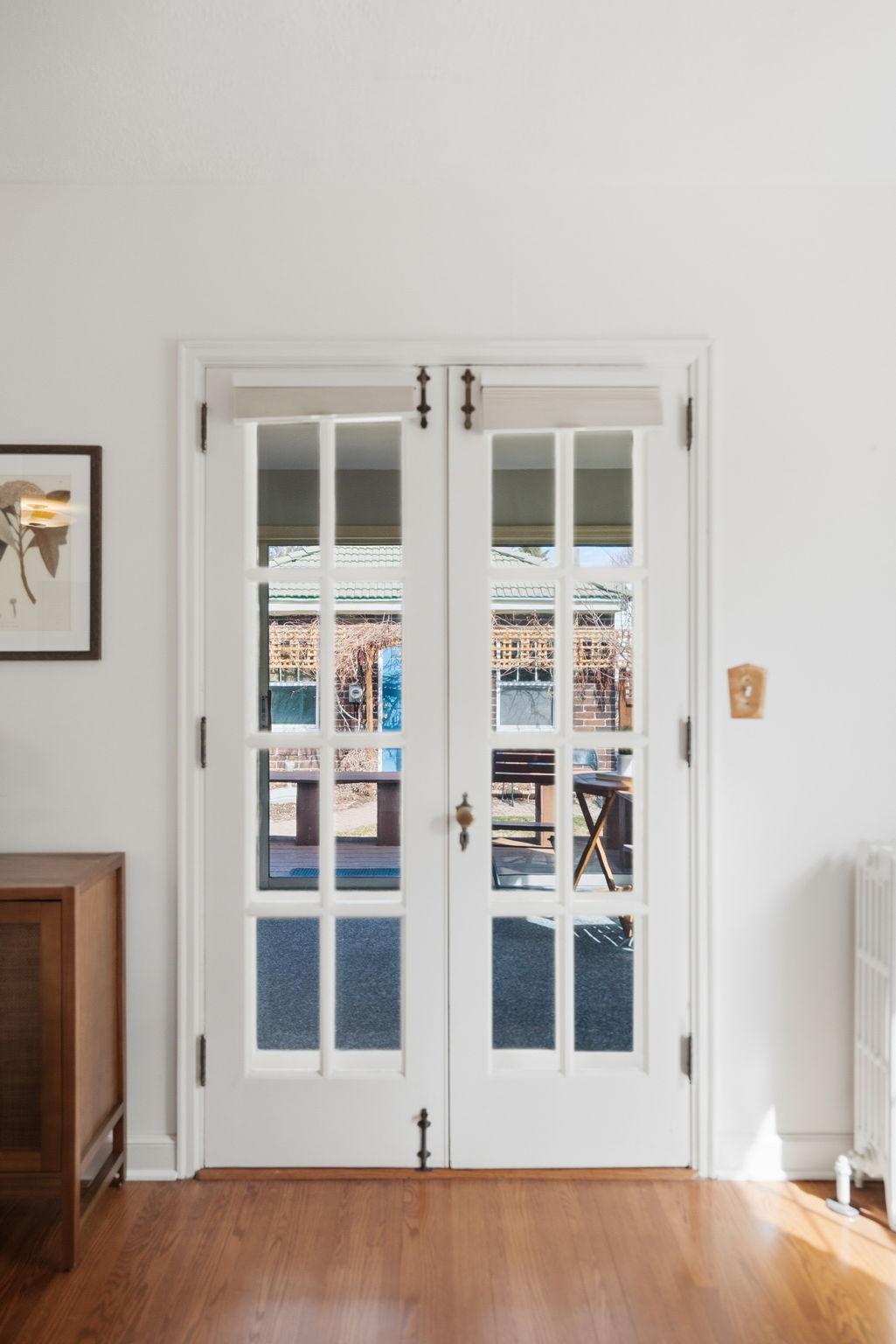 The French doors add charm to the main floor