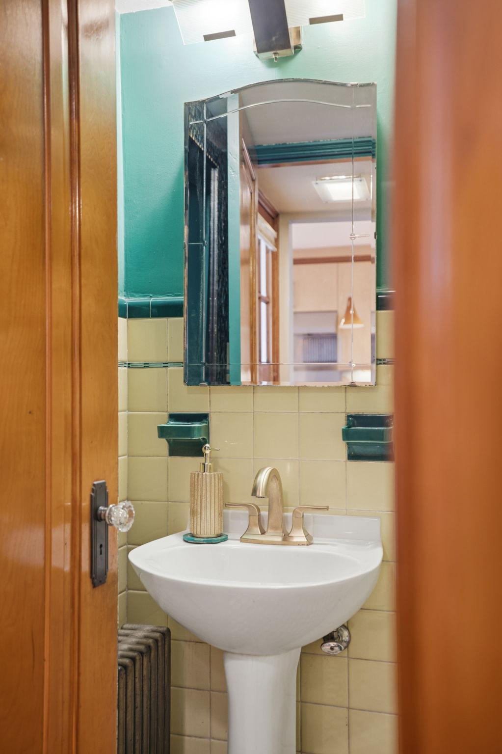 Tile is original and has been beautifully maintained