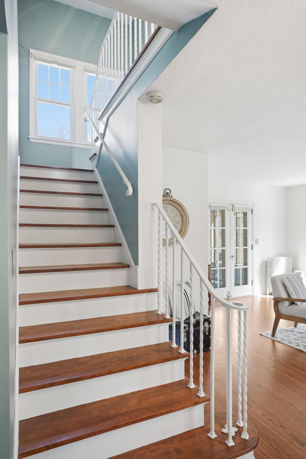 Wood floors to upper level