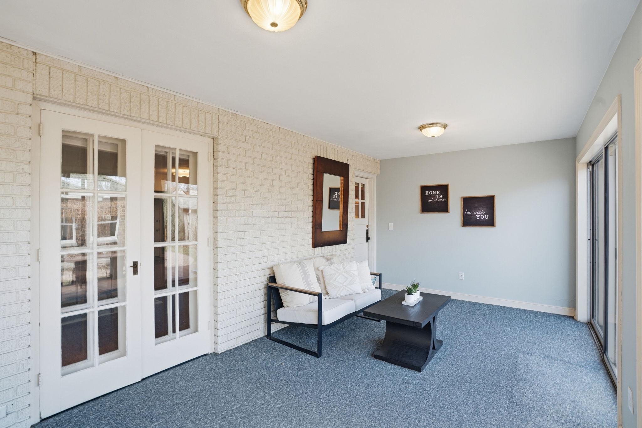 The porch is a wonderful extension of the living area
