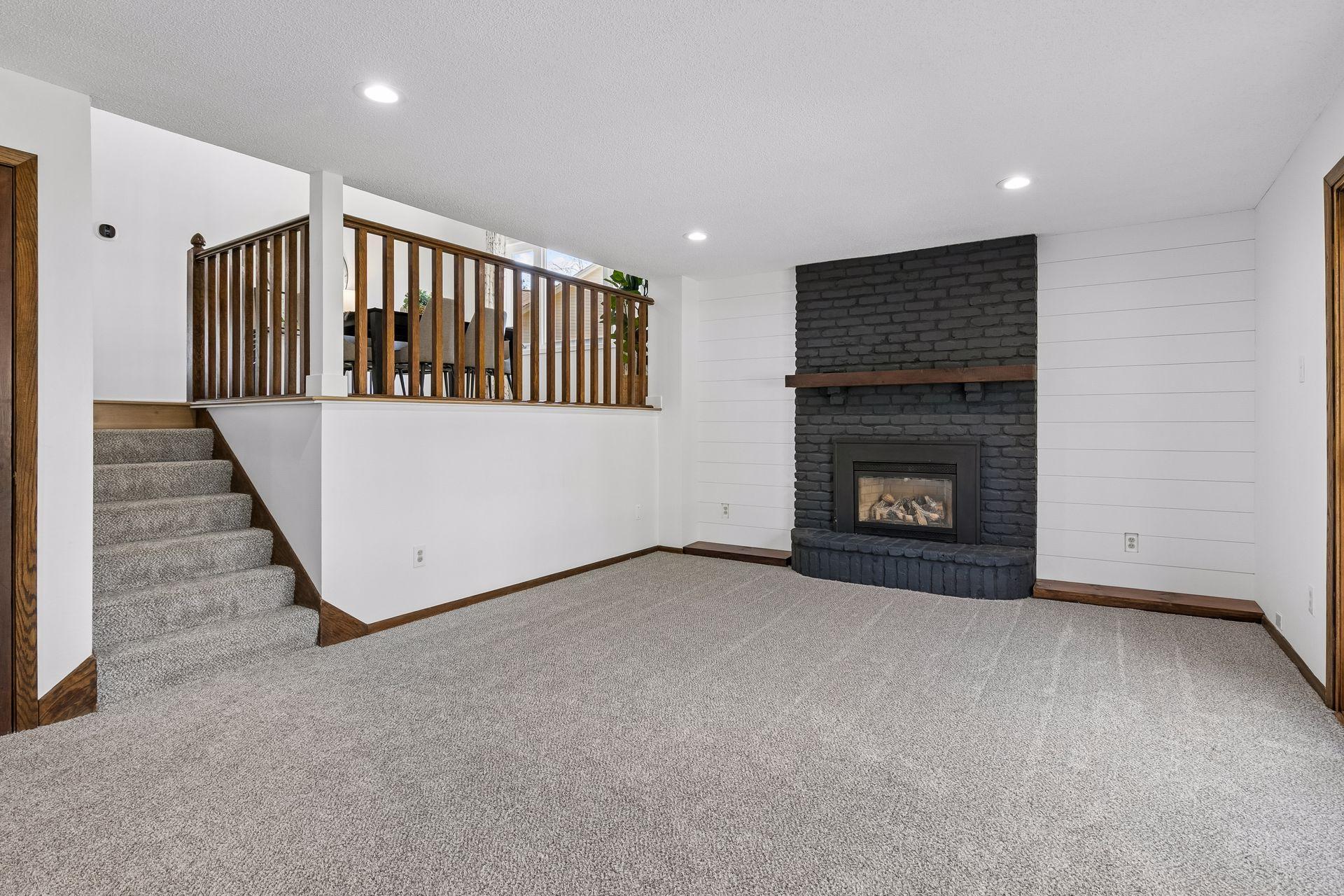 Family room looking into dining room