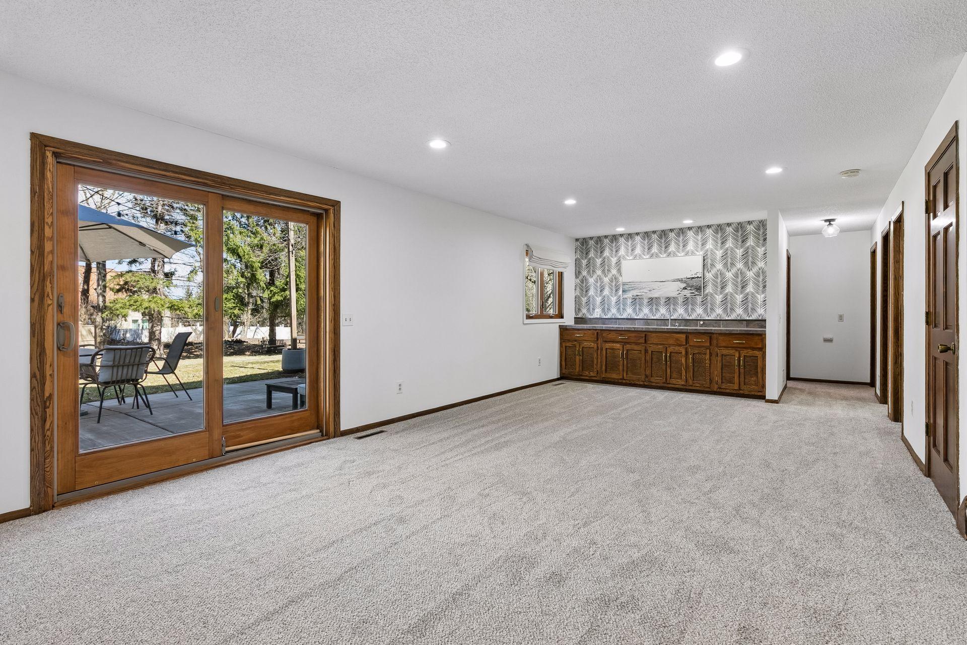 Walkout to large patio