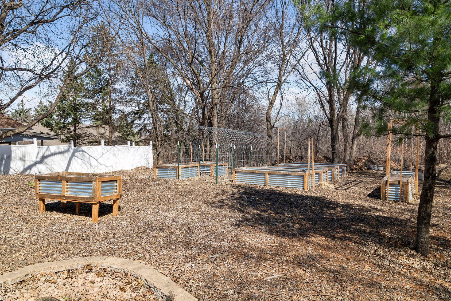 Garden area at back of property