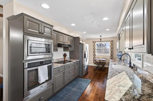 All stainless steel appliances and granite countertops