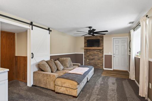 Enjoy the lower level family room with access to the garage