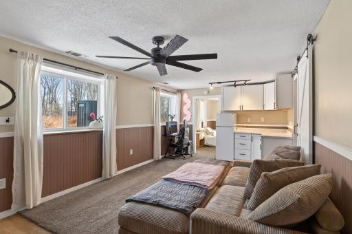 You could utilize the basement as an in-law type suite