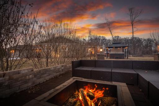 Amazing 24x20ft paver patio with fire pit is perfect for guests or just relaxing