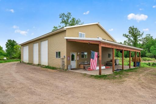 Great 16X40 lean to with concrete floor off the side of the pole building for added storage and cover. There is also a dog kennel/run off the back of the pole building.