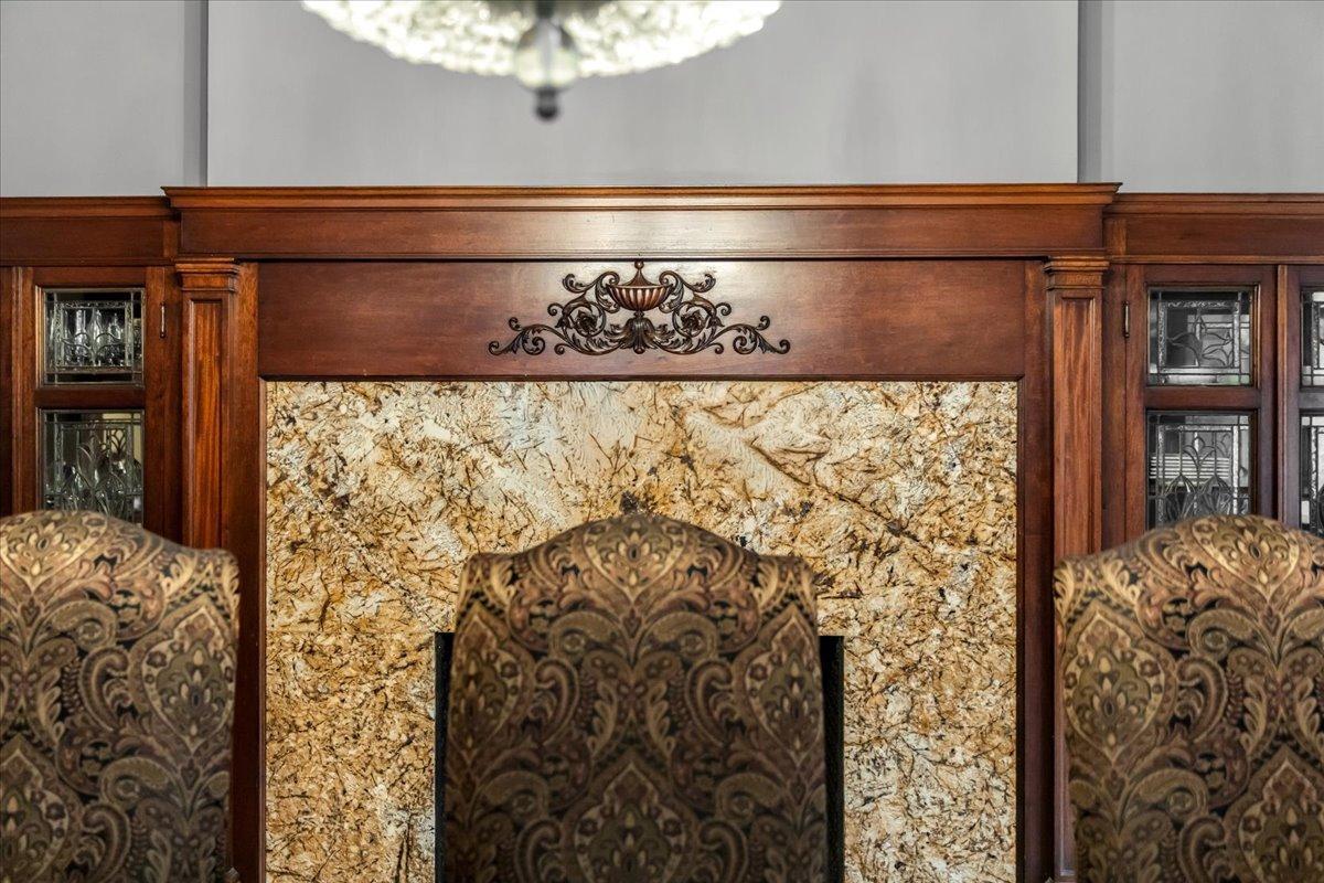 Fireplace in Dining Room