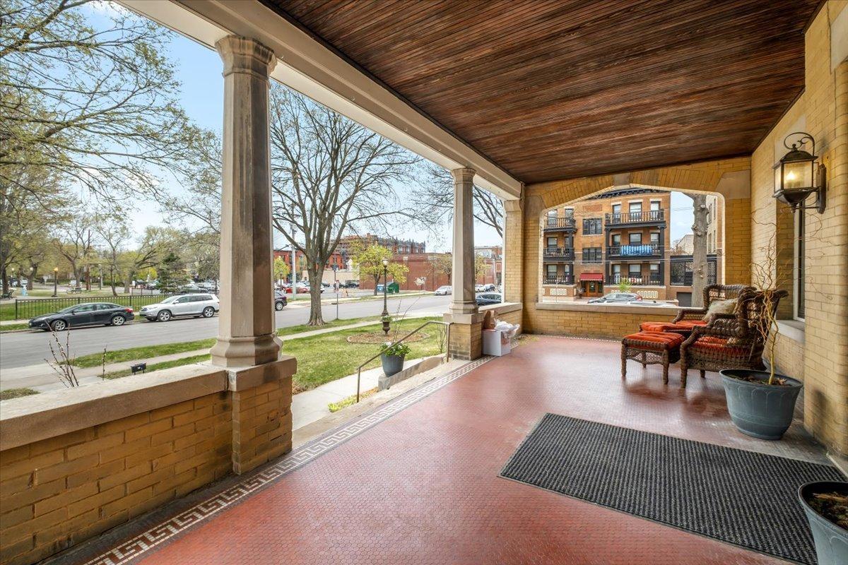 A beautiful covered front porch