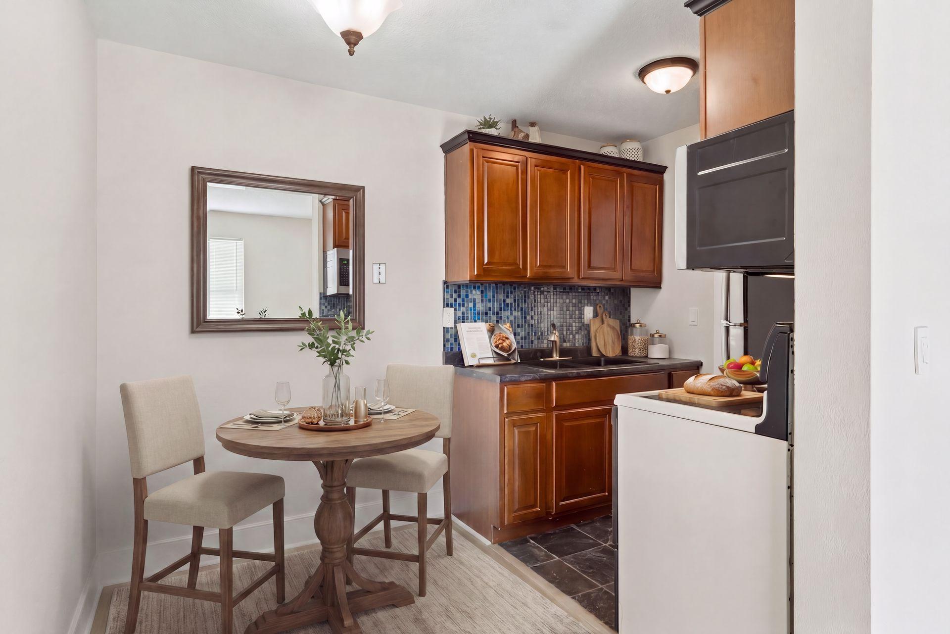 virtually staged dining room