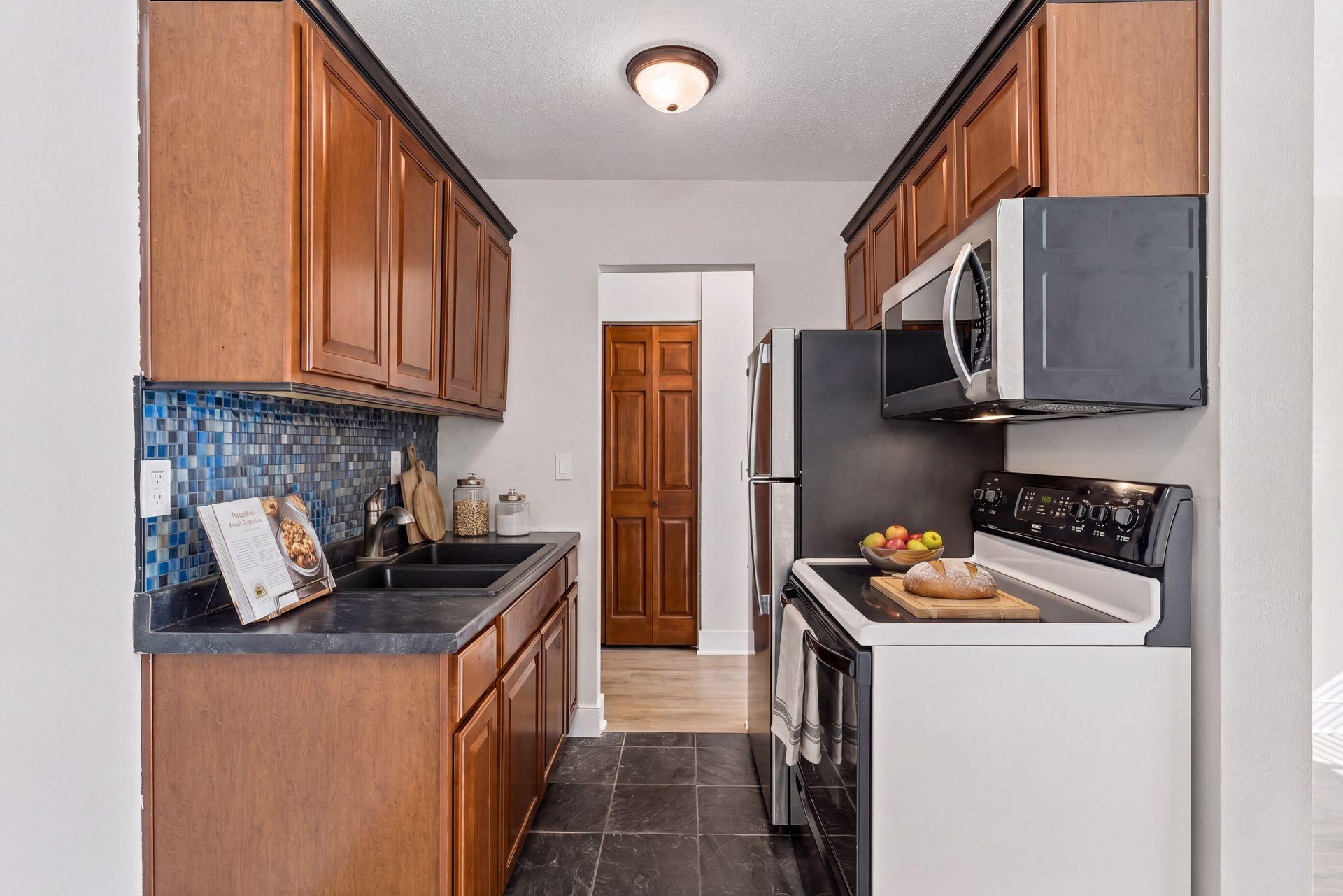 virtually staged kitchen