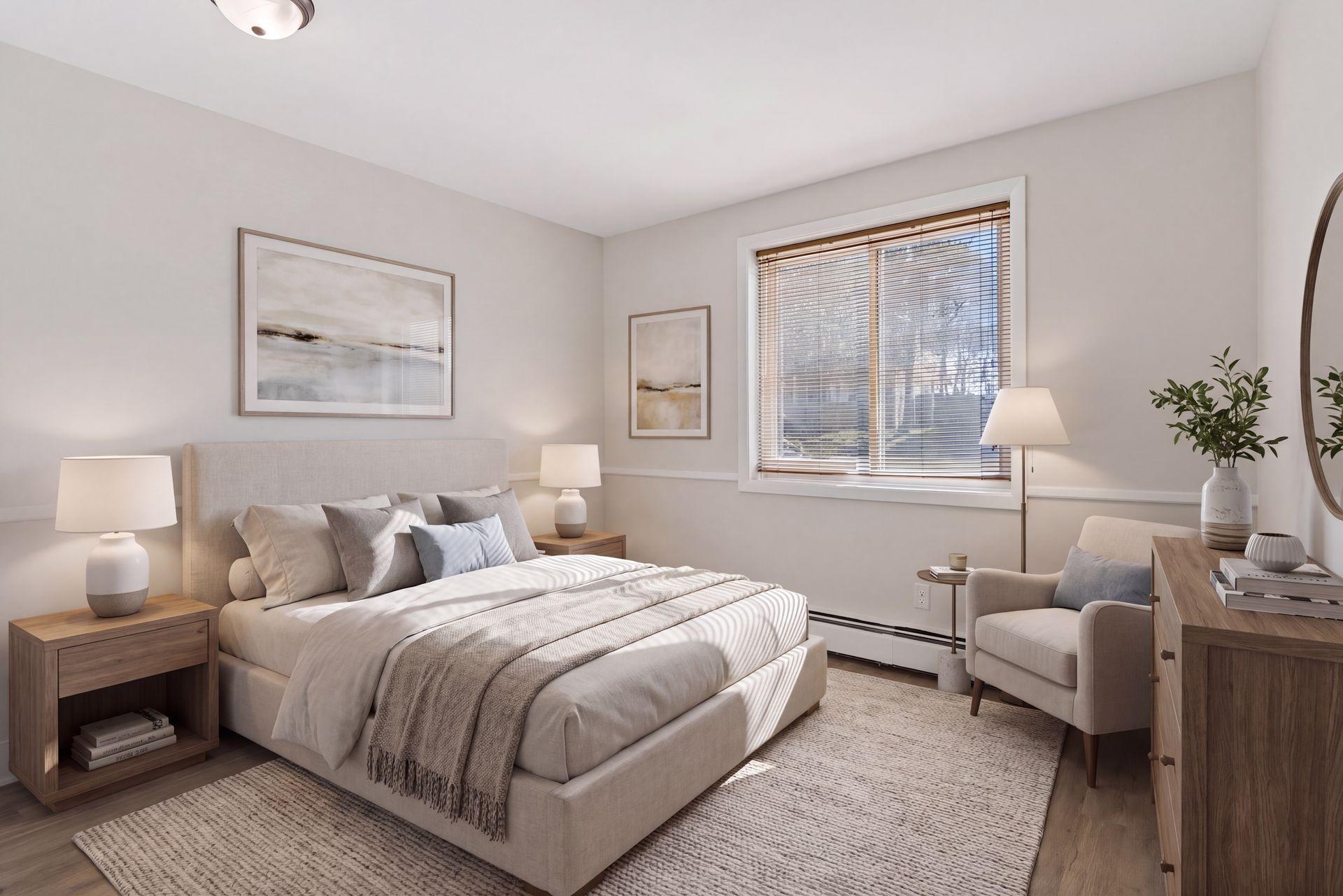 virtually staged bedroom