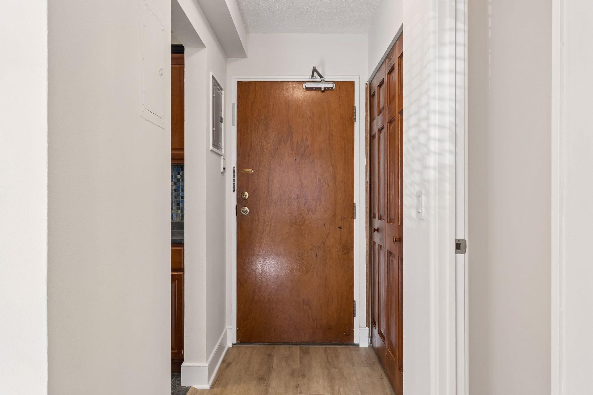 Unit entry with large coat closet