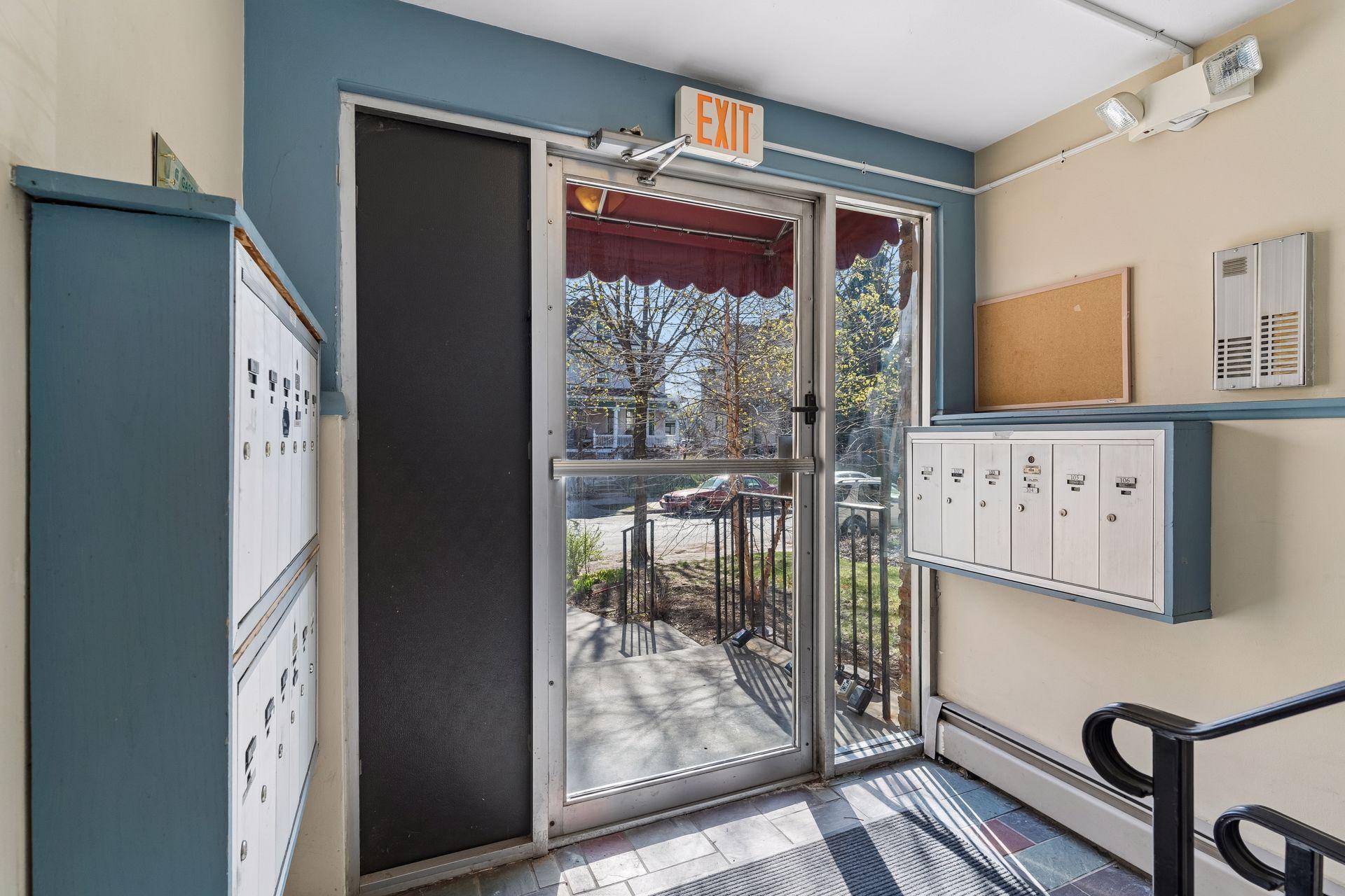 Entry lobby with mailboxes