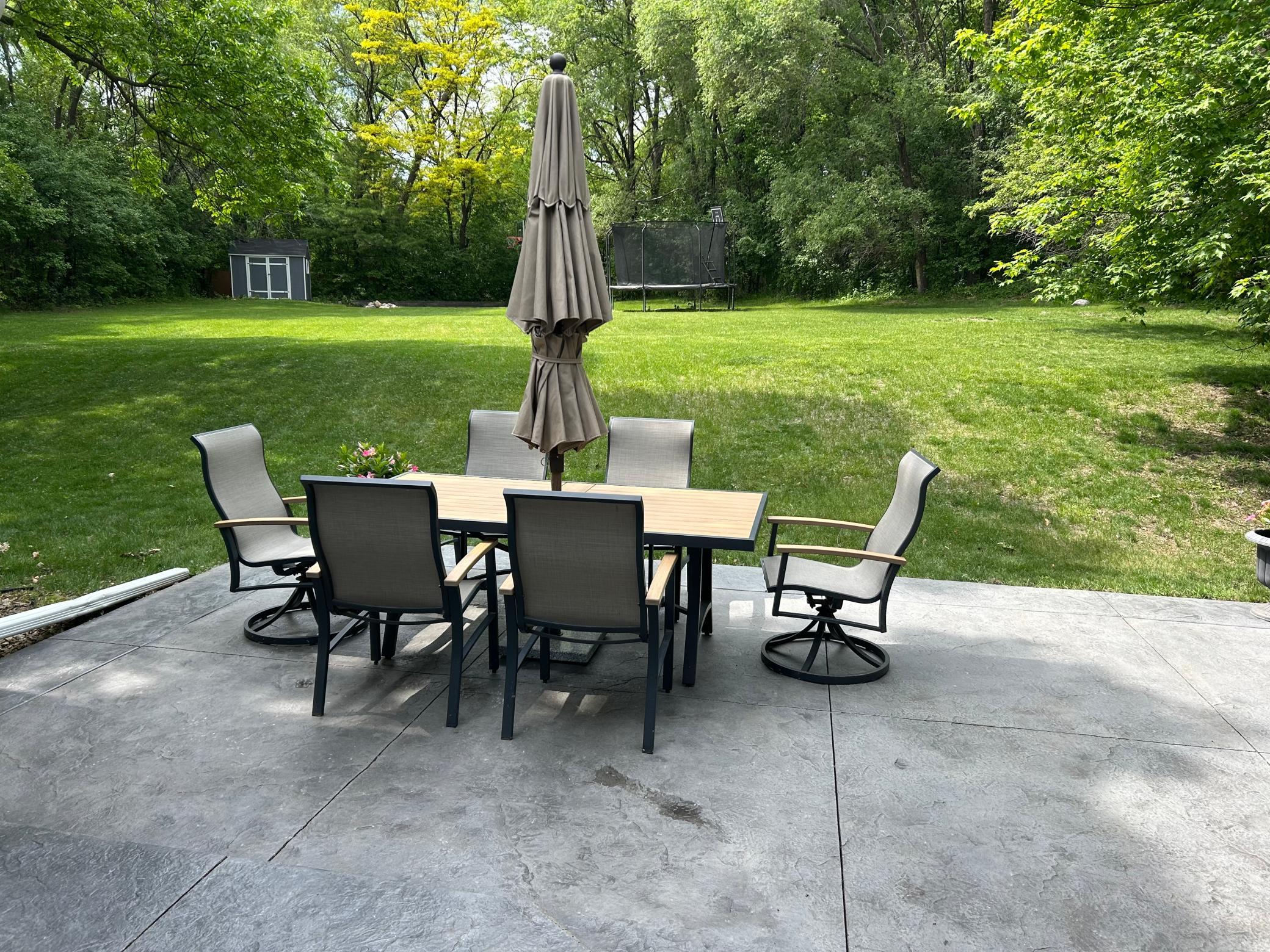 Beautiful summer backyard