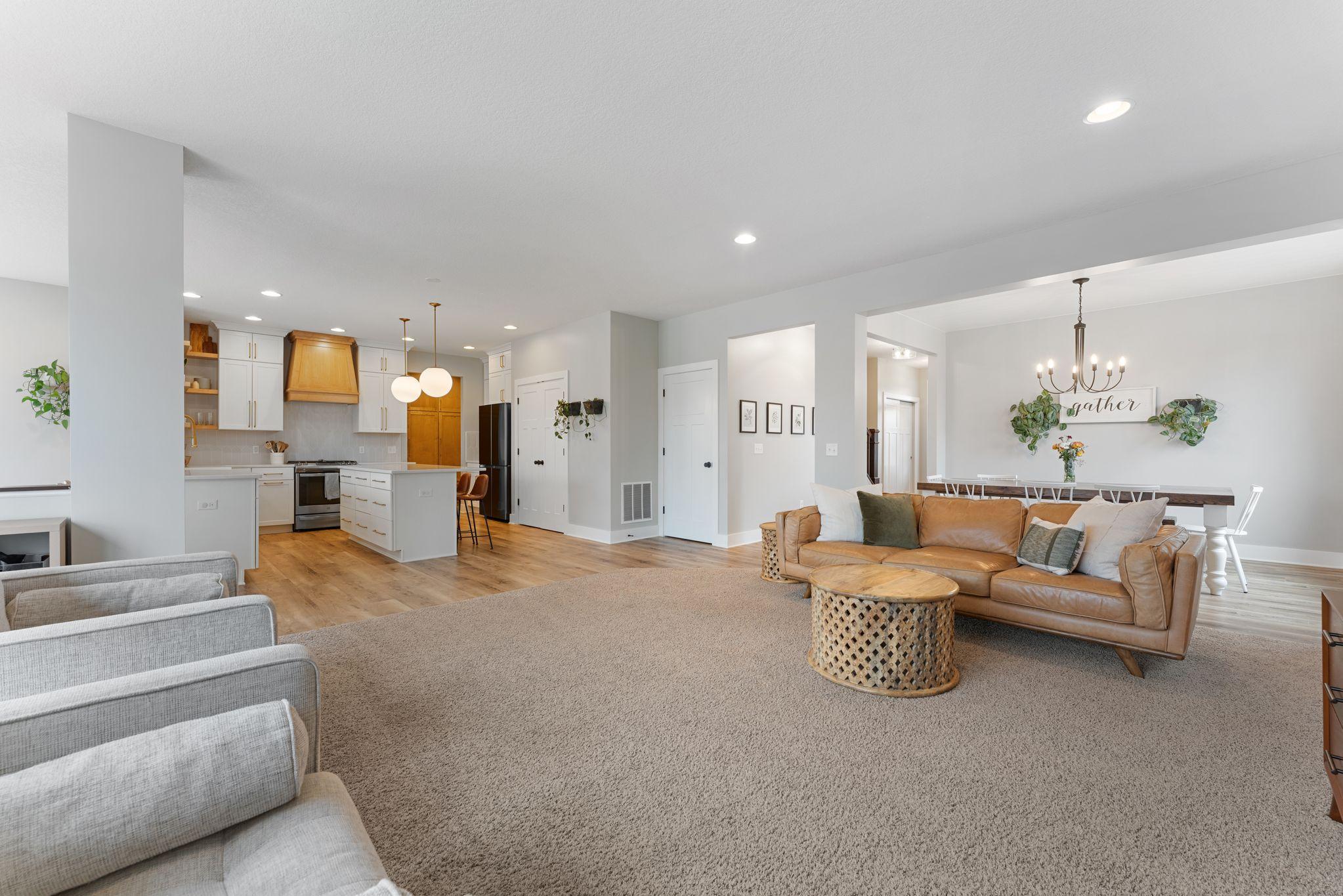 Oversized main level living area