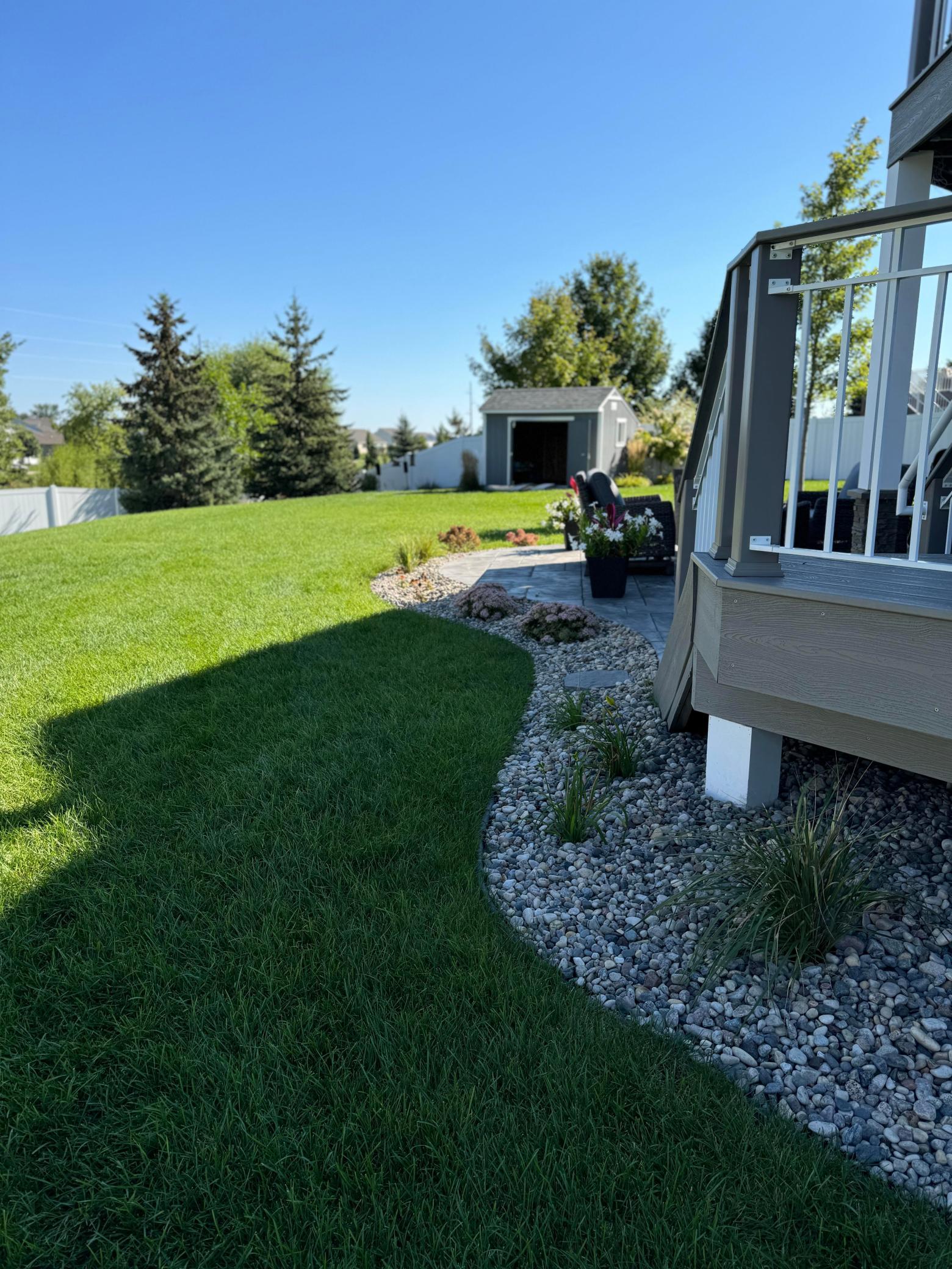 Flat, usable yard space