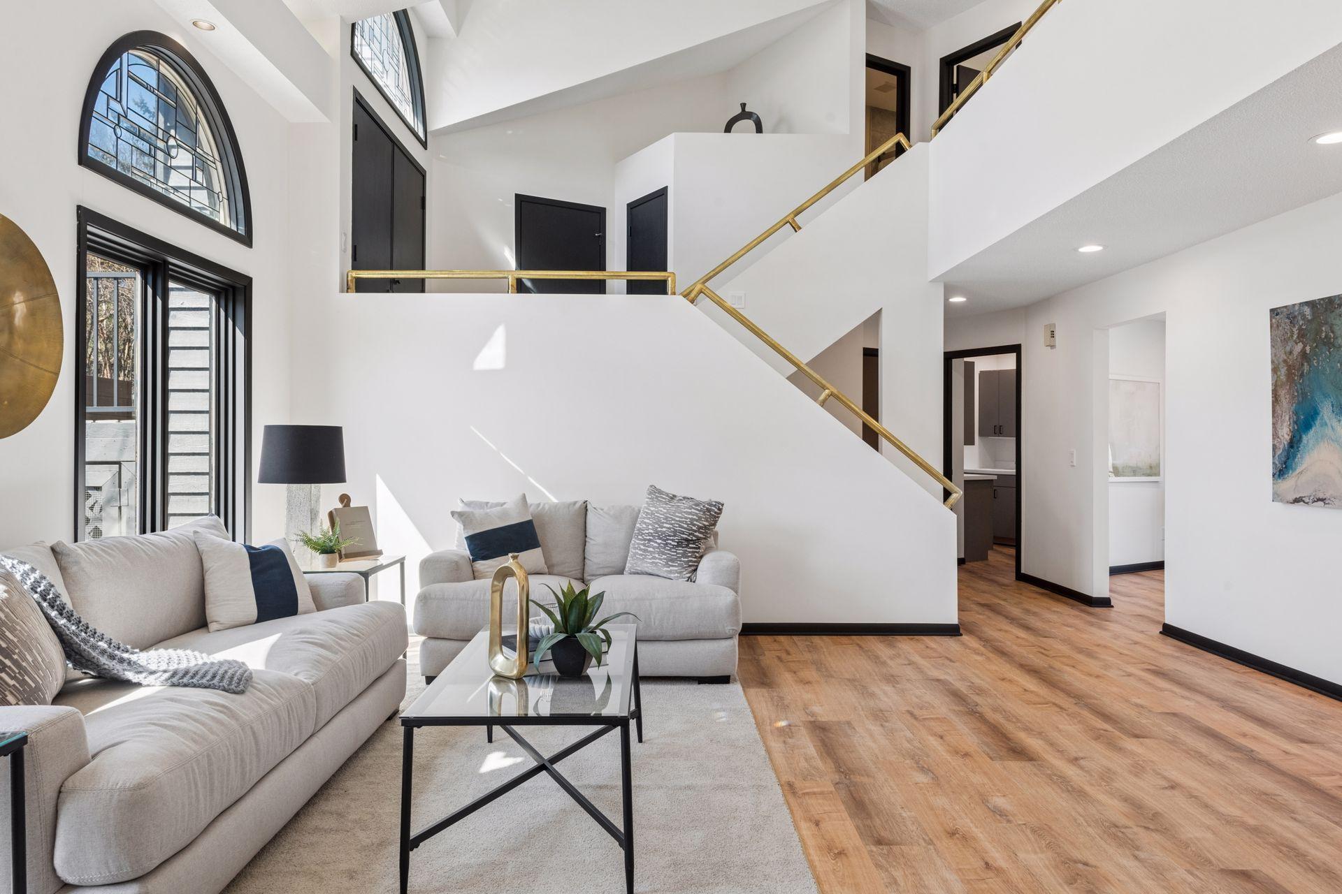 Every room in the house has new flooring, fresh paint, and updated lighting.