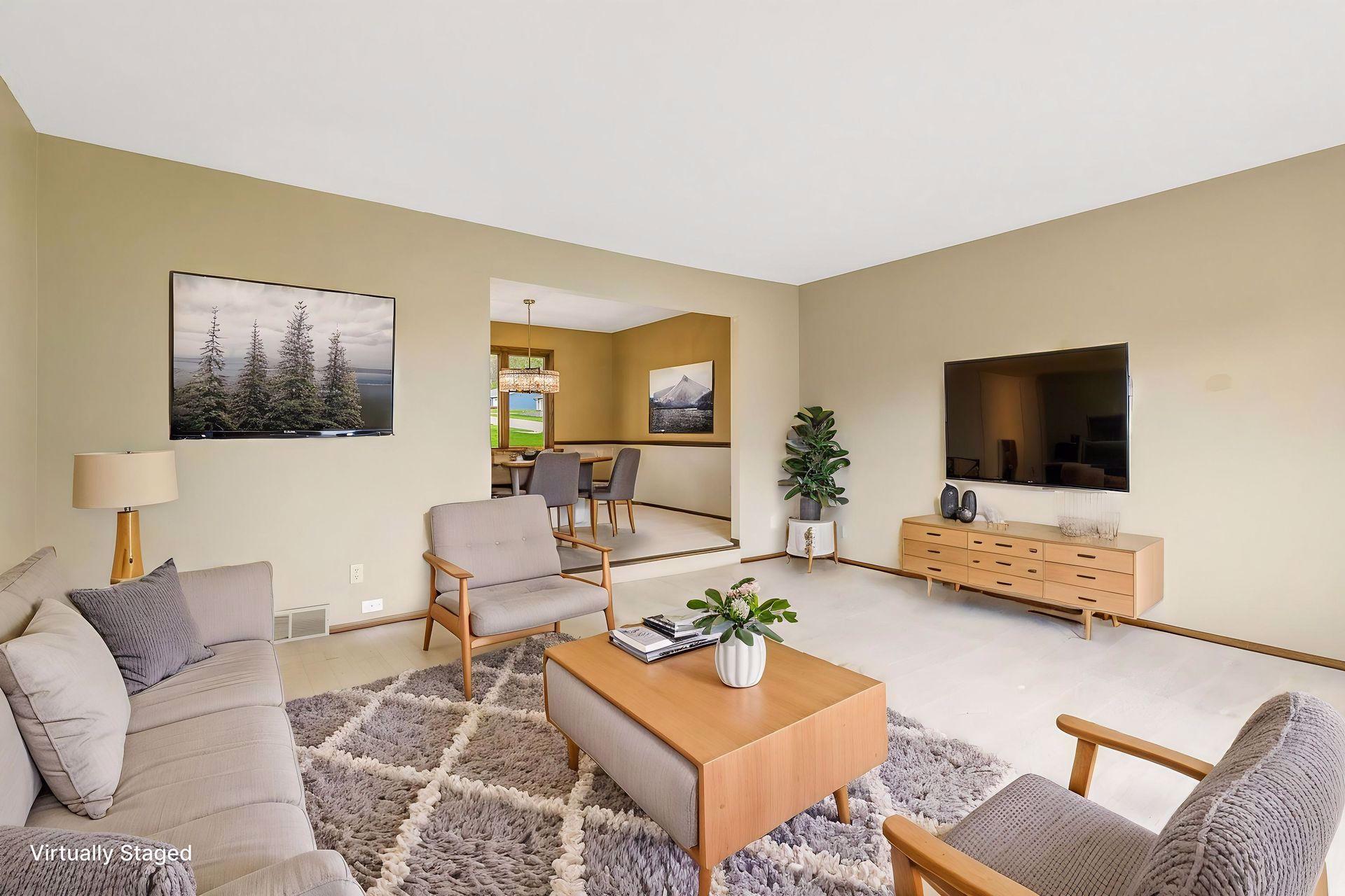 Virtually Staged Living Room