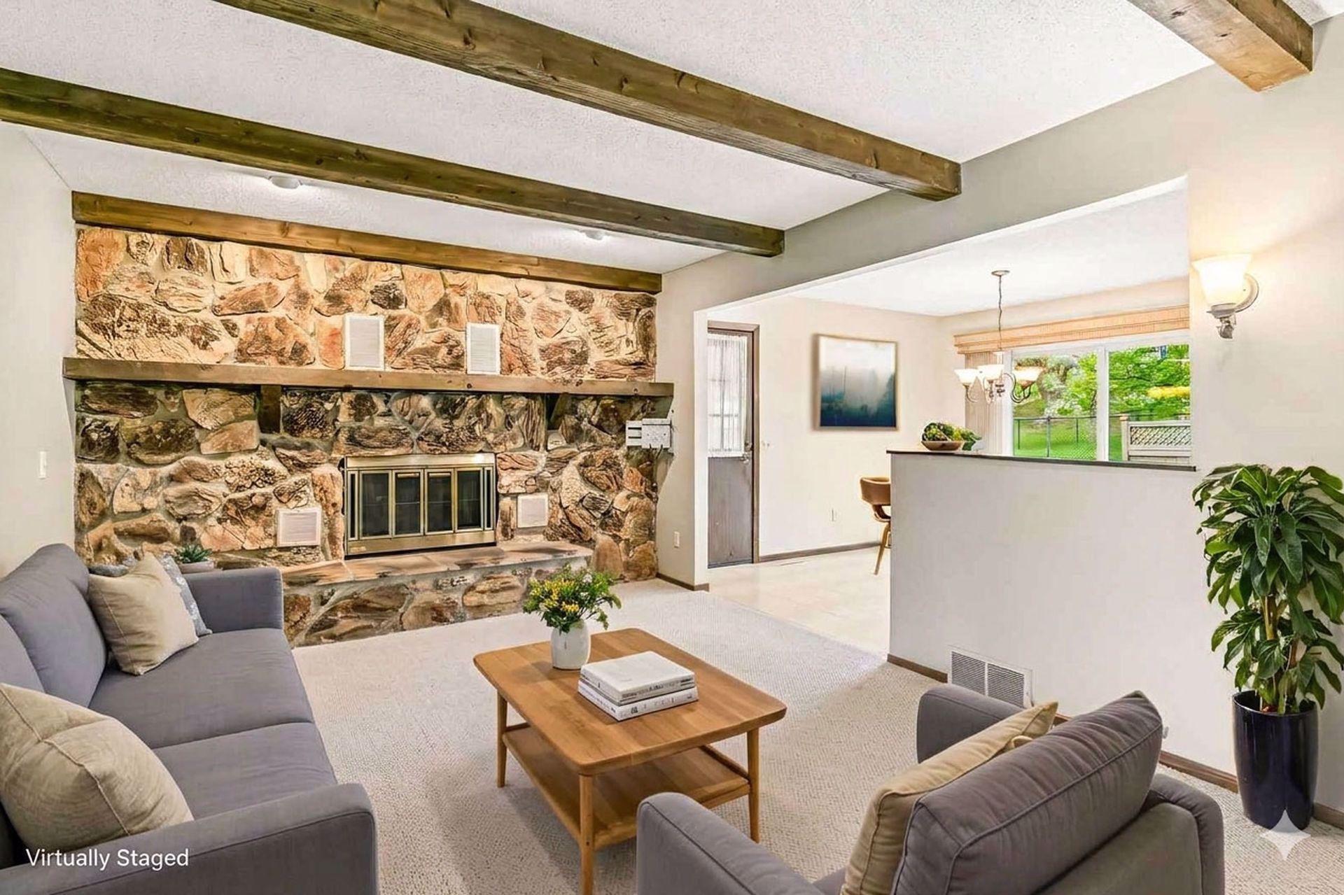 Virtually Staged Main Level Family Room