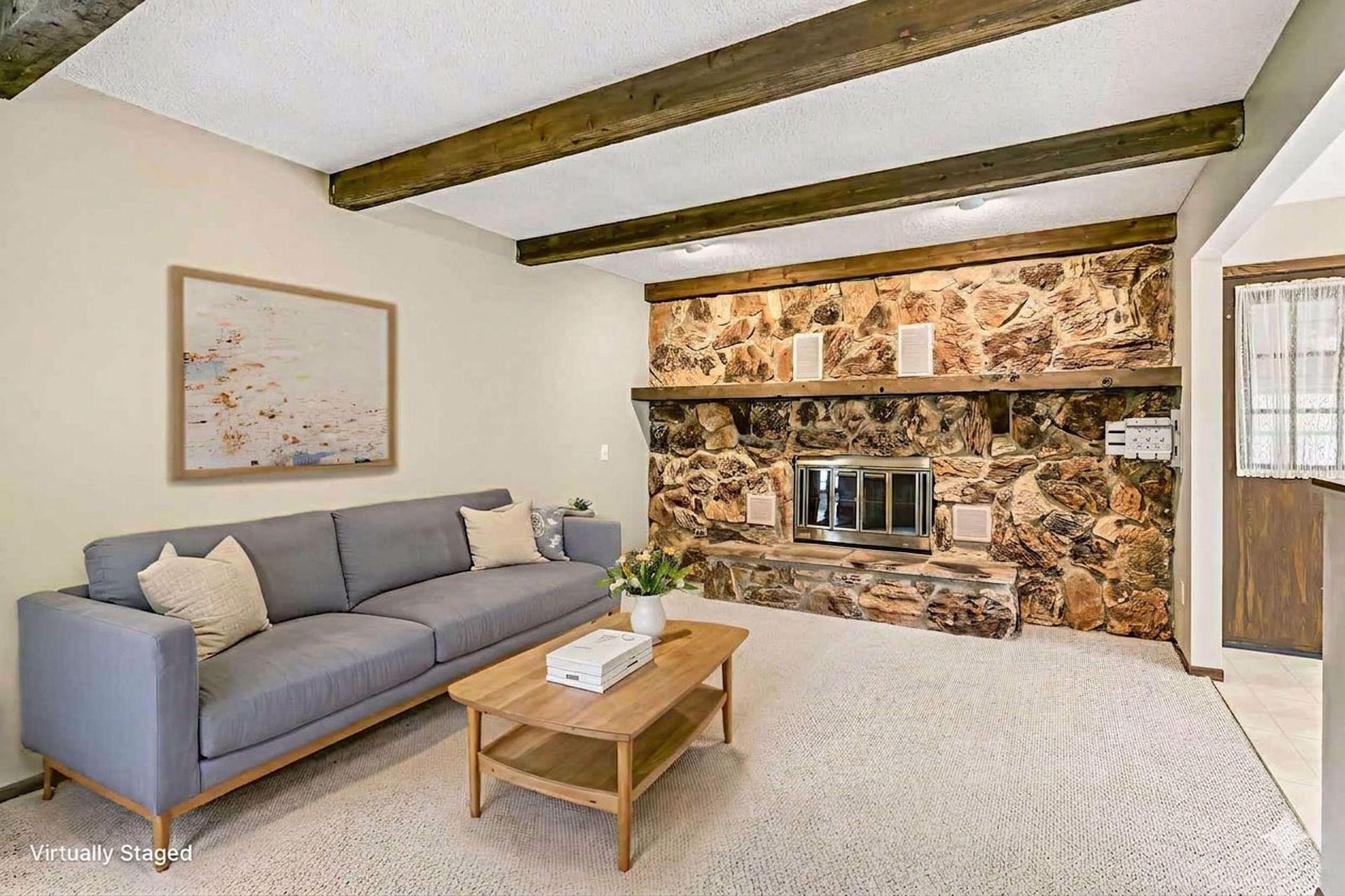 Virtually Staged Main Level Family Room