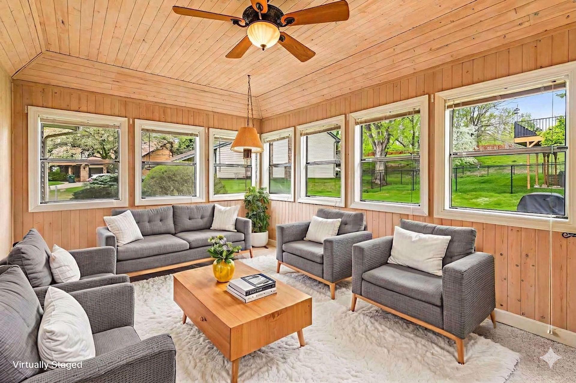 Virtually Staged 3-Season Porch