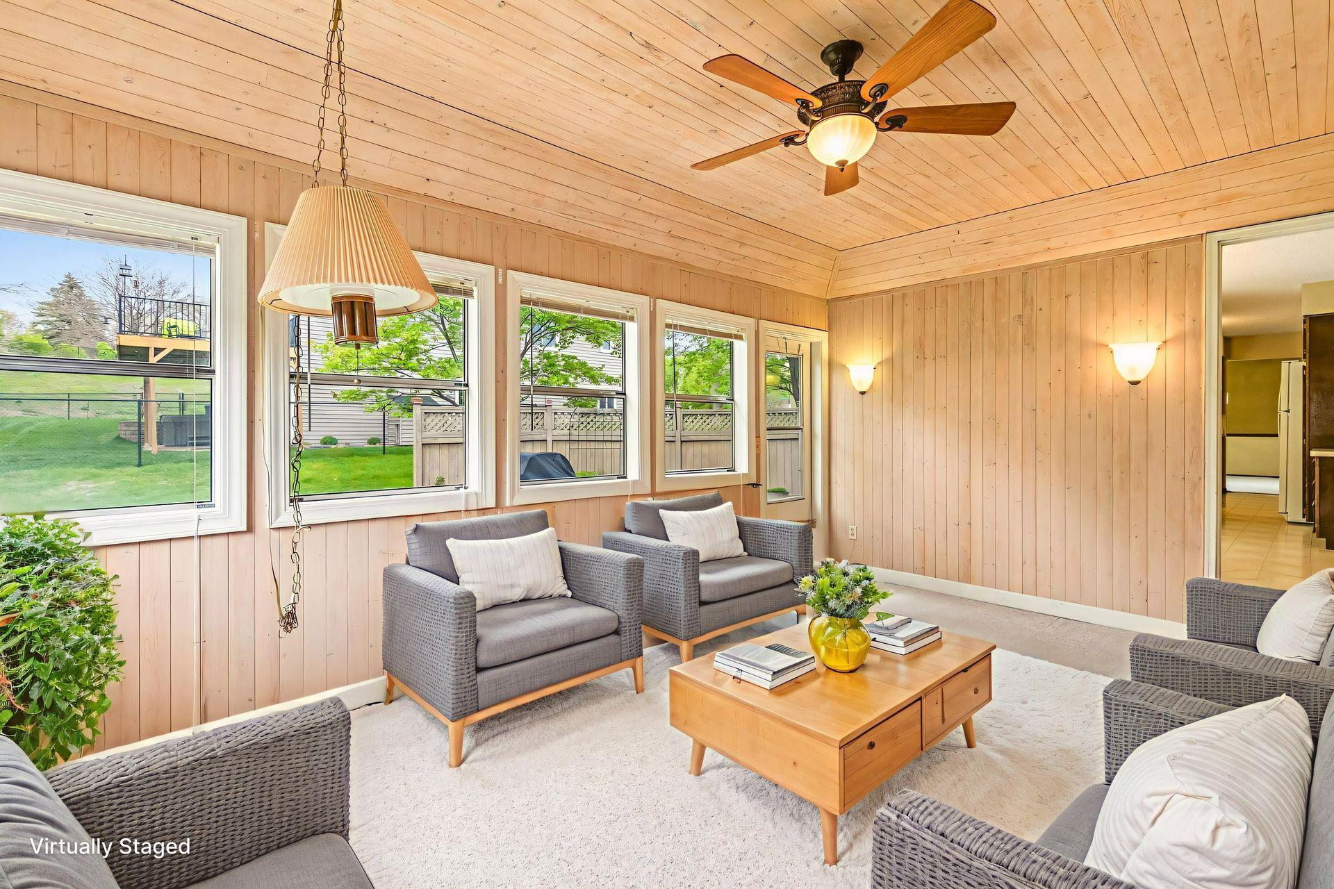 Virtually Staged 3-Season Porch