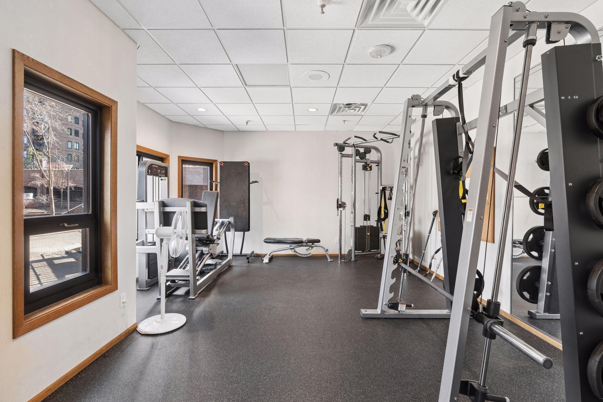 Use the well equipped exercise room right next to the pool