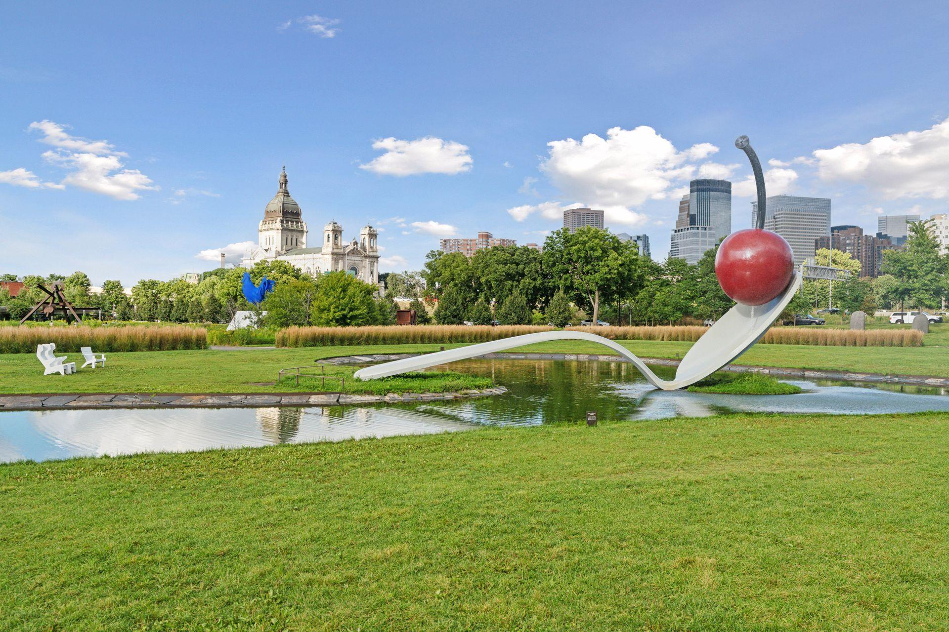 Take the Irene Hixon Whitney Bridge over to the Minneapolis Sculpture Garden