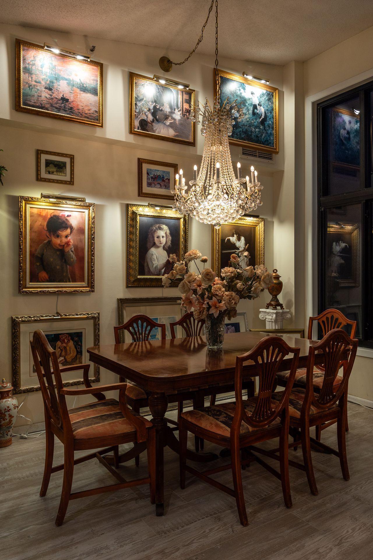 Dining room at night