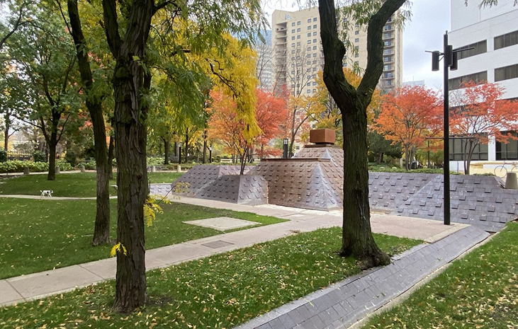 Beautiful fall day on Loring Greenway (Photo courtesy of the seller)