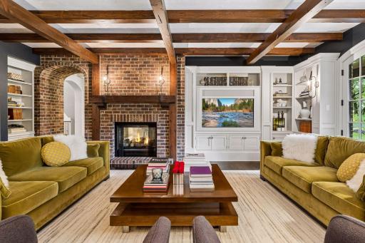 Two Way Fireplace shared with Kitchen