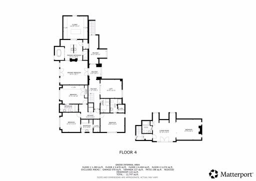 Upper Level Floor Plan w Room Measurements