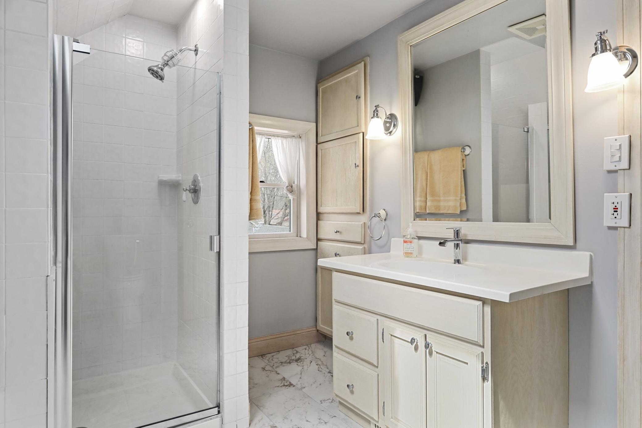 Upper Level Primary Suite! Features Full Bathroom, Closet Space, and Sitting Area!