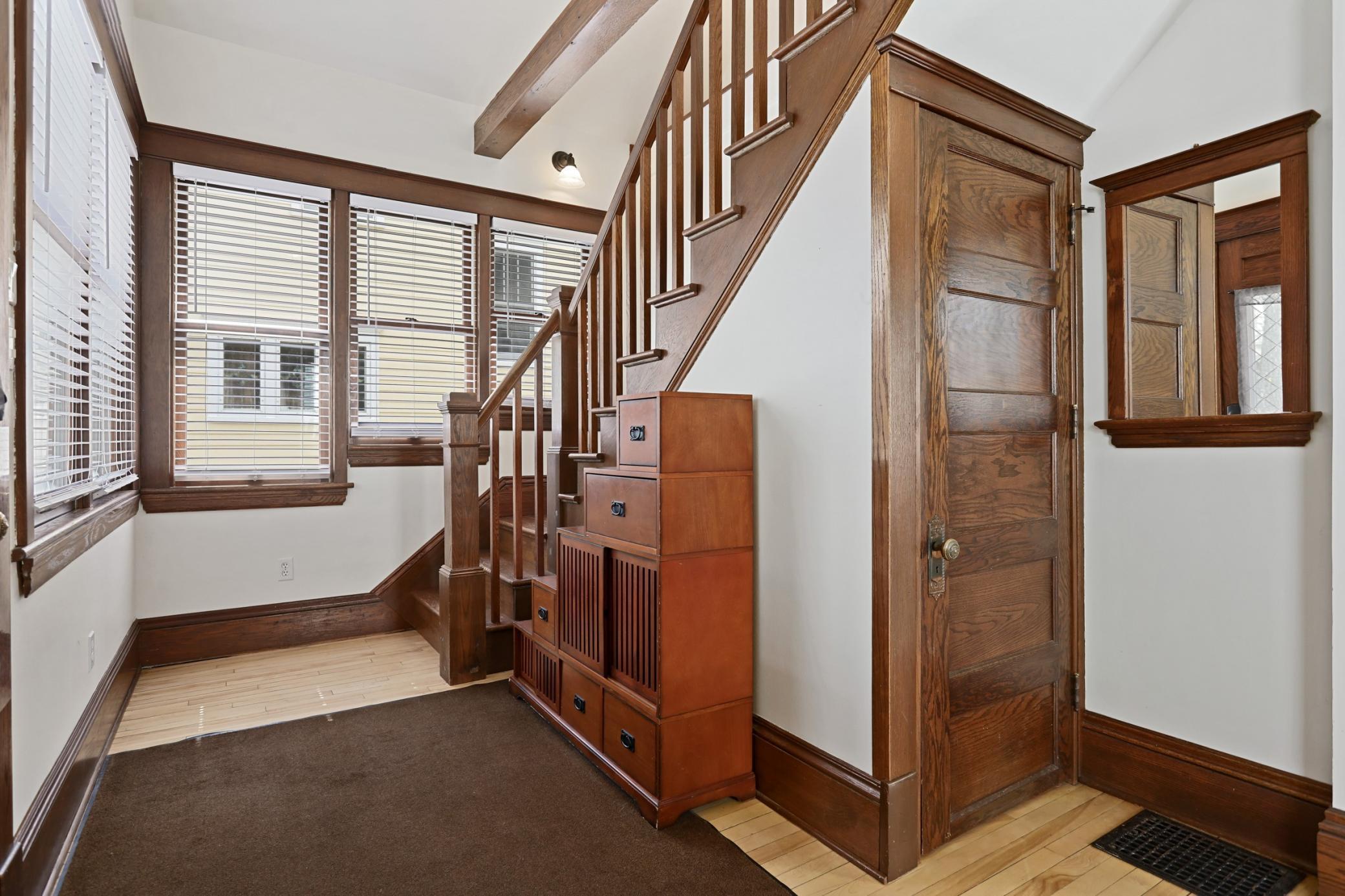 The Front Stairs were moved to the front of the home, allowing for an ideal layout and main level flow!