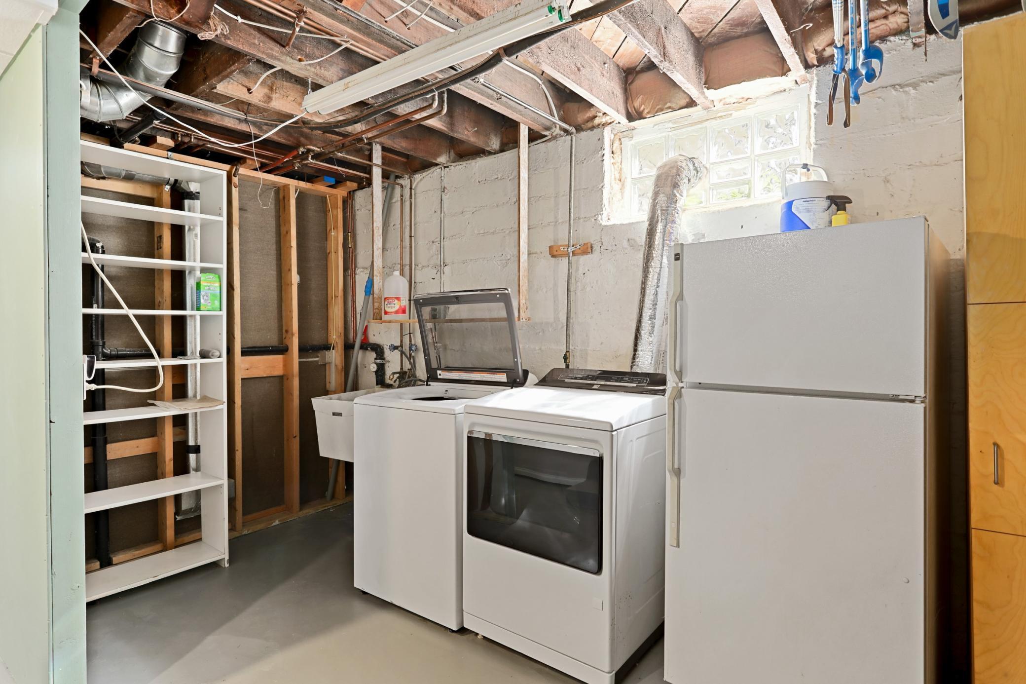 Lower Level Laundry Room with Extra Fridge!